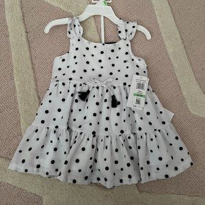 NWT Calvin Klein Baby Girl Polka Dot Dress 18 months